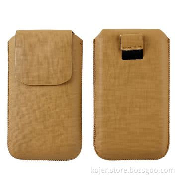 Leather Cellphone Pouch for iPhone 5, Made of PU Leather, Retractable Pull-tab, OEM Orders Welcomed